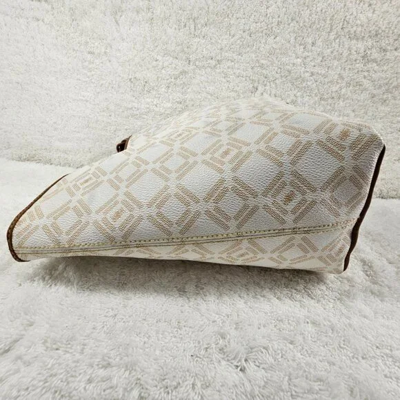 LIZ AND CO Signature Logo Faux Leather Top Snap Tote Shoulder Shopper Bag - Picture 6 of 13